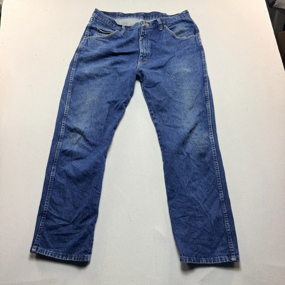 Wrangler Jeans Mens 36x29 Blue Good Regular Fit Straight Leg Denim Pants